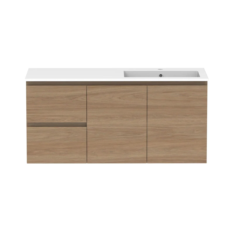 ADP Glacier Door & Drawer Twin Wall Hung Vanity & Moulded Top - Lite - Image 11