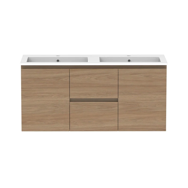 ADP Glacier Door & Drawer Twin Wall Hung Vanity & Moulded Top - Lite - Image 12