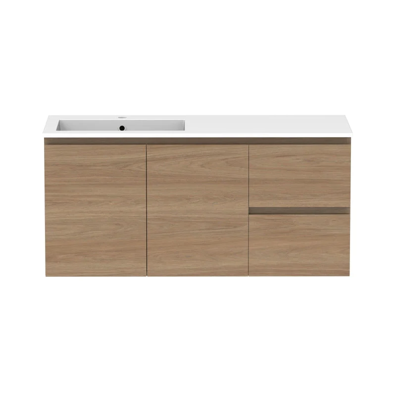 ADP Glacier Door & Drawer Twin Wall Hung Vanity & Moulded Top - Lite - Image 13