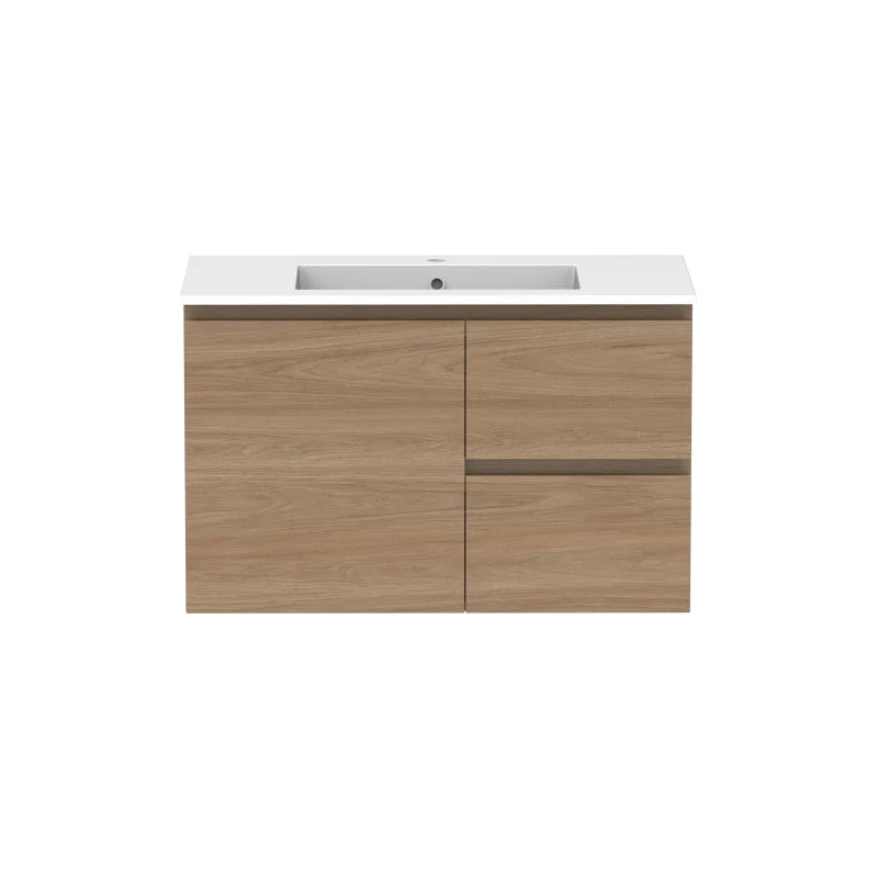 ADP Glacier Door & Drawer Twin Wall Hung Vanity & Moulded Top - Lite - Image 7