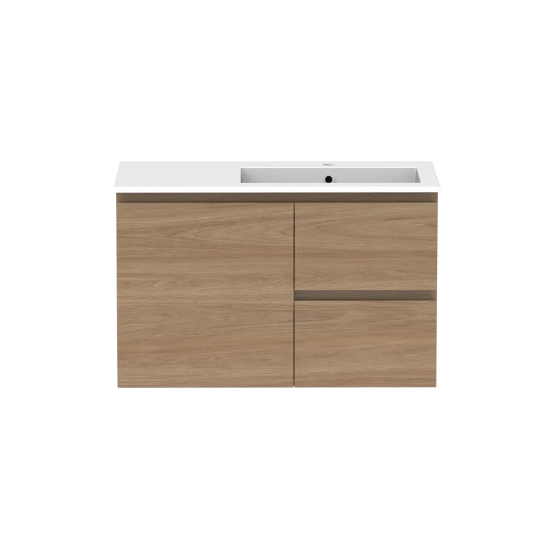 ADP Glacier Door & Drawer Twin Wall Hung Vanity & Moulded Top - Lite - Image 9