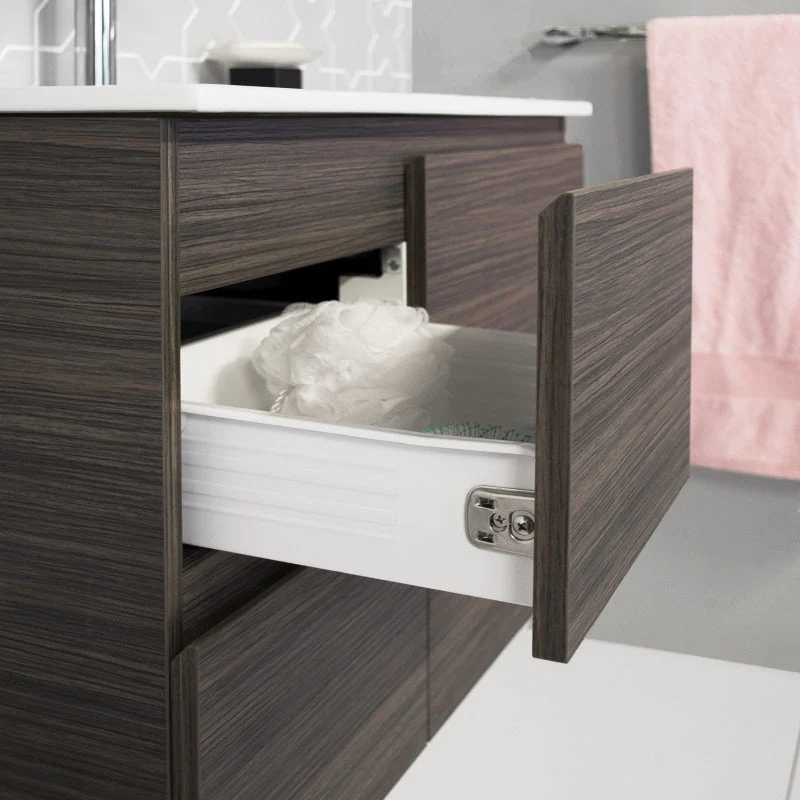 ADP Glacier Ensuite Door & Drawer Twin Wall Hung Vanity & Moulded Top - Lite - Image 3