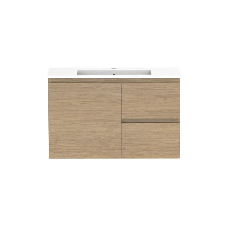 ADP Glacier Ensuite Door & Drawer Twin Wall Hung Vanity & Moulded Top - Lite - Image 6