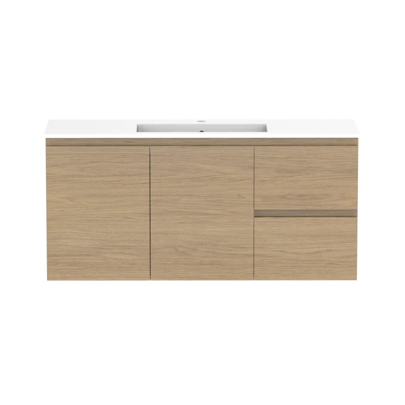 ADP Glacier Ensuite Door & Drawer Twin Wall Hung Vanity & Moulded Top - Lite - Image 7