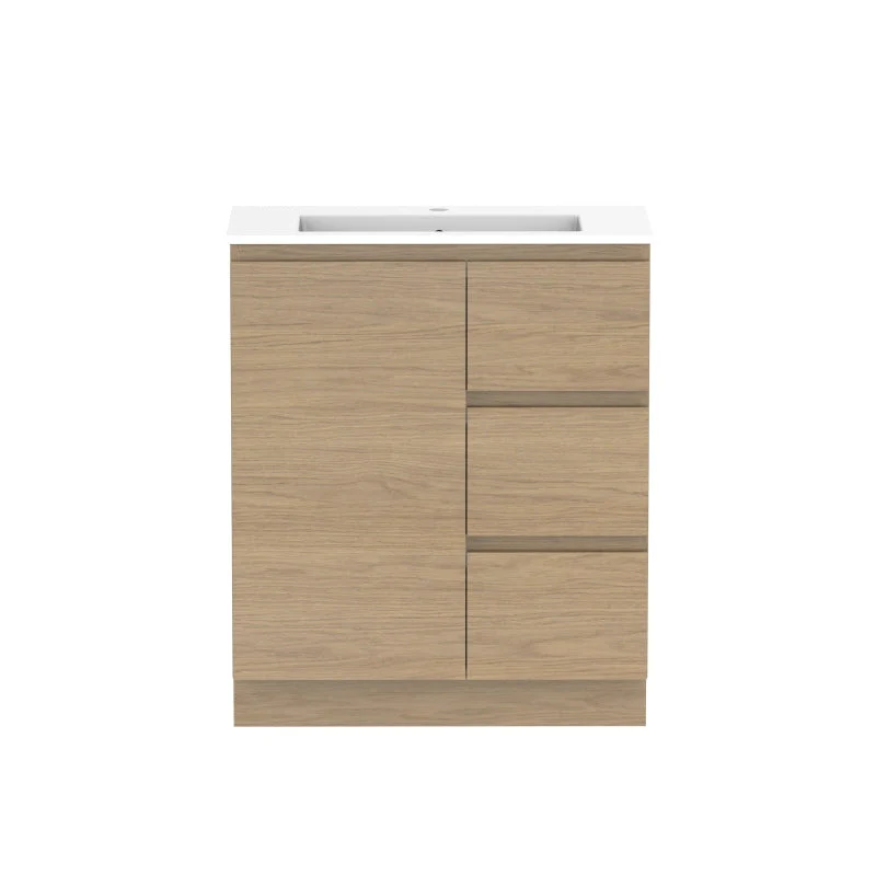 ADP Glacier Ensuite Door & Drawer Trio Freestanding Vanity & Moulded Top - Lite - Image 3