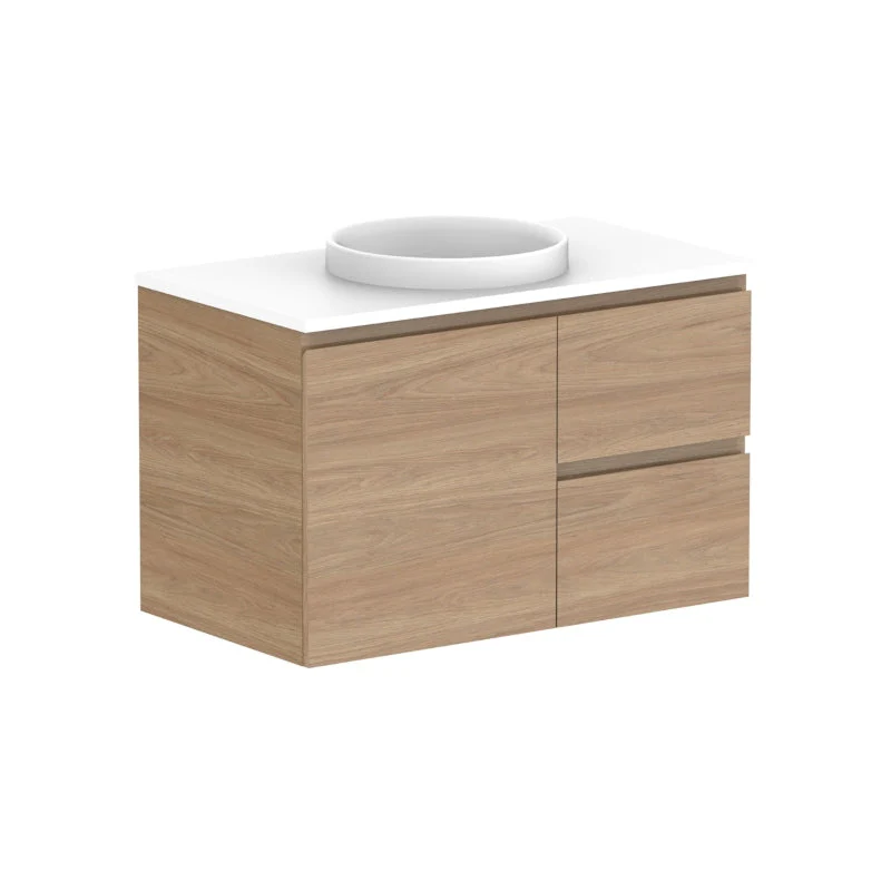 ADP Glacier Door & Drawer Twin Wall Hung Vanity - Lite - Image 13