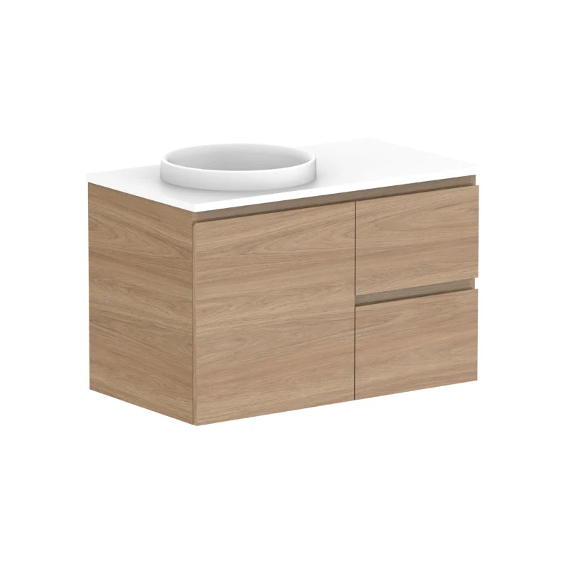 ADP Glacier Door & Drawer Twin Wall Hung Vanity - Lite - Image 14