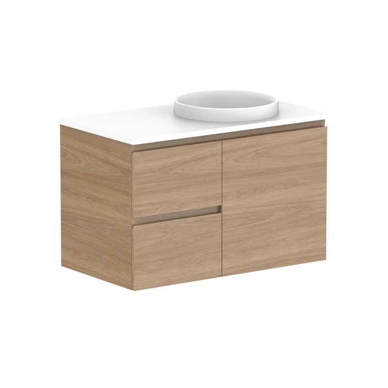 ADP Glacier Door & Drawer Twin Wall Hung Vanity - Lite - Image 15