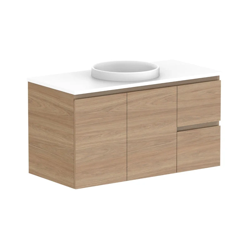 ADP Glacier Door & Drawer Twin Wall Hung Vanity - Lite - Image 16