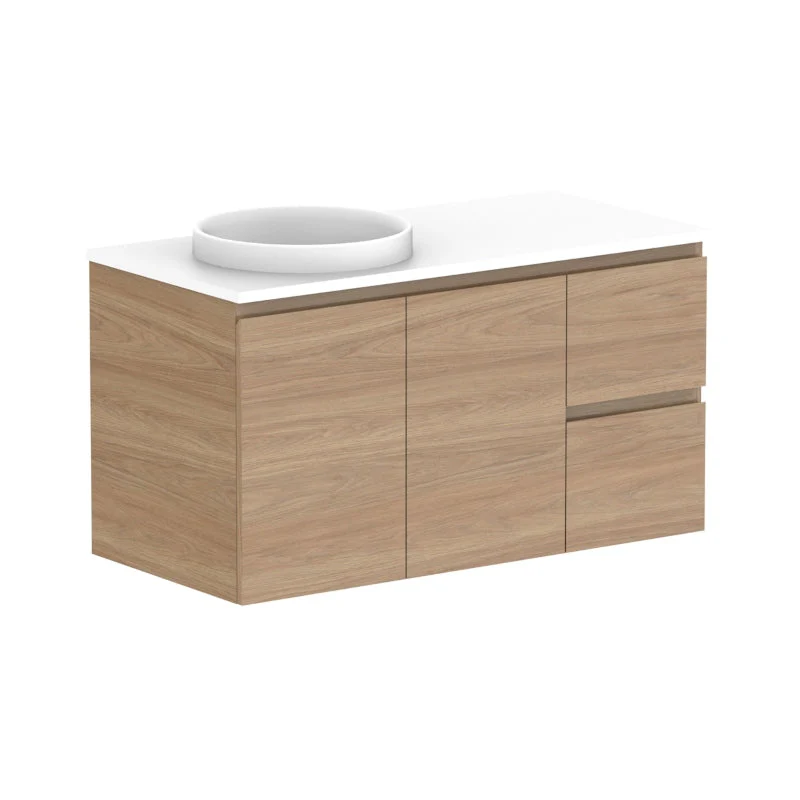 ADP Glacier Door & Drawer Twin Wall Hung Vanity - Lite - Image 17