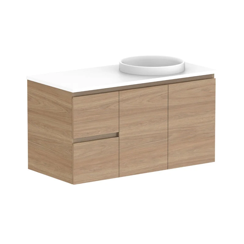 ADP Glacier Door & Drawer Twin Wall Hung Vanity - Lite - Image 18