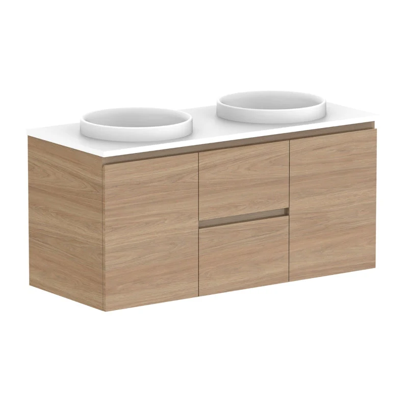 ADP Glacier Door & Drawer Twin Wall Hung Vanity - Lite - Image 20