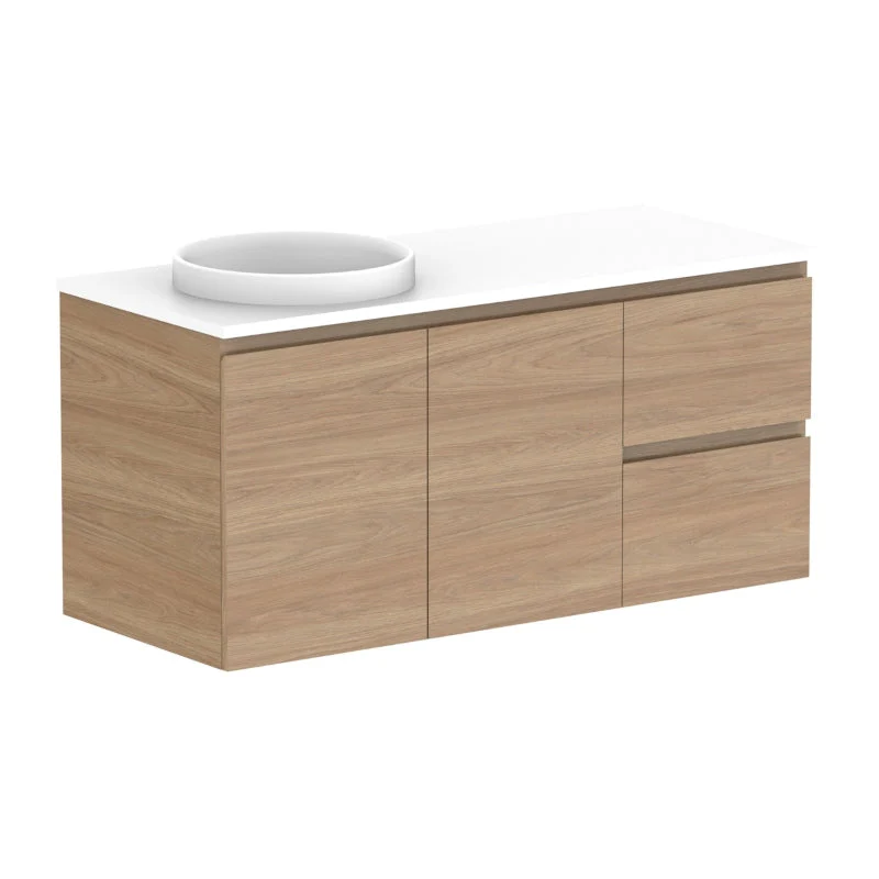 ADP Glacier Door & Drawer Twin Wall Hung Vanity - Lite - Image 22