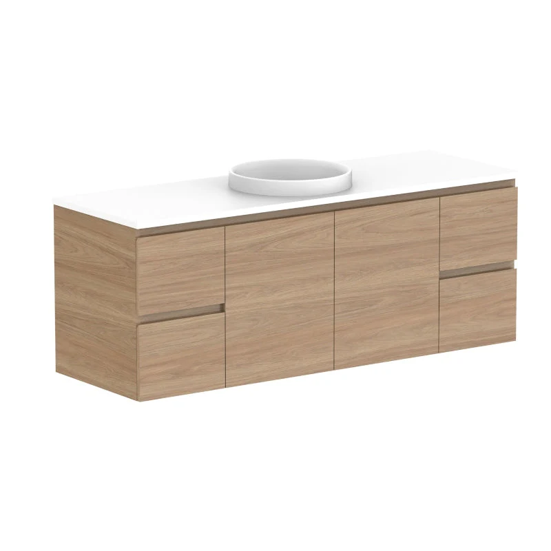 ADP Glacier Door & Drawer Twin Wall Hung Vanity - Lite - Image 24