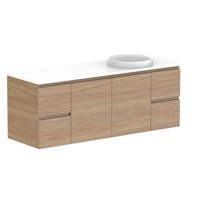 ADP Glacier Door & Drawer Twin Wall Hung Vanity - Lite - Image 27