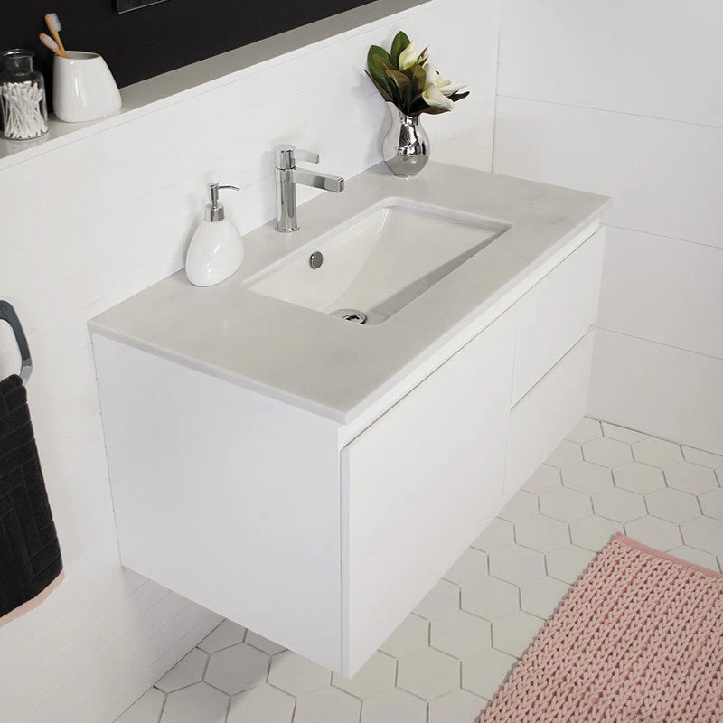 ADP Glacier Door & Drawer Twin Wall Hung Vanity - Lite - Image 3