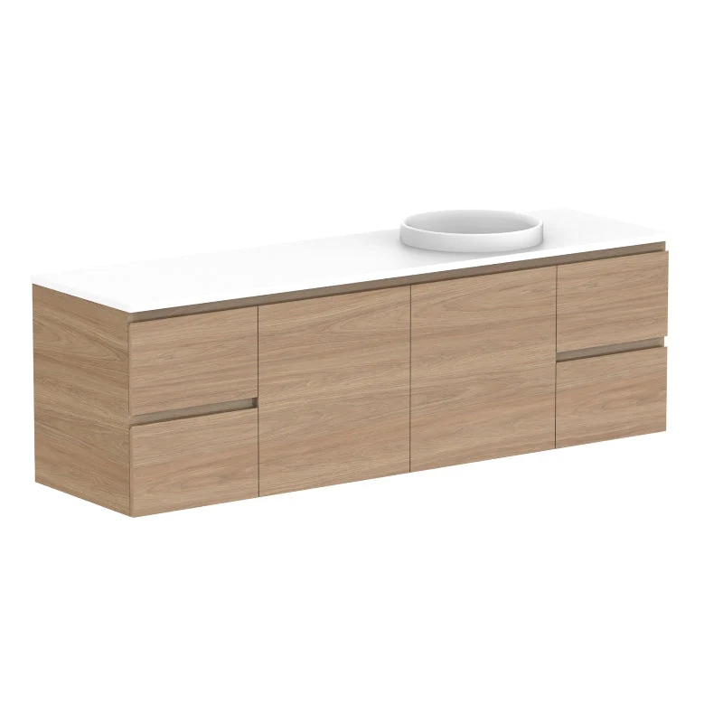 ADP Glacier Door & Drawer Twin Wall Hung Vanity - Lite - Image 31