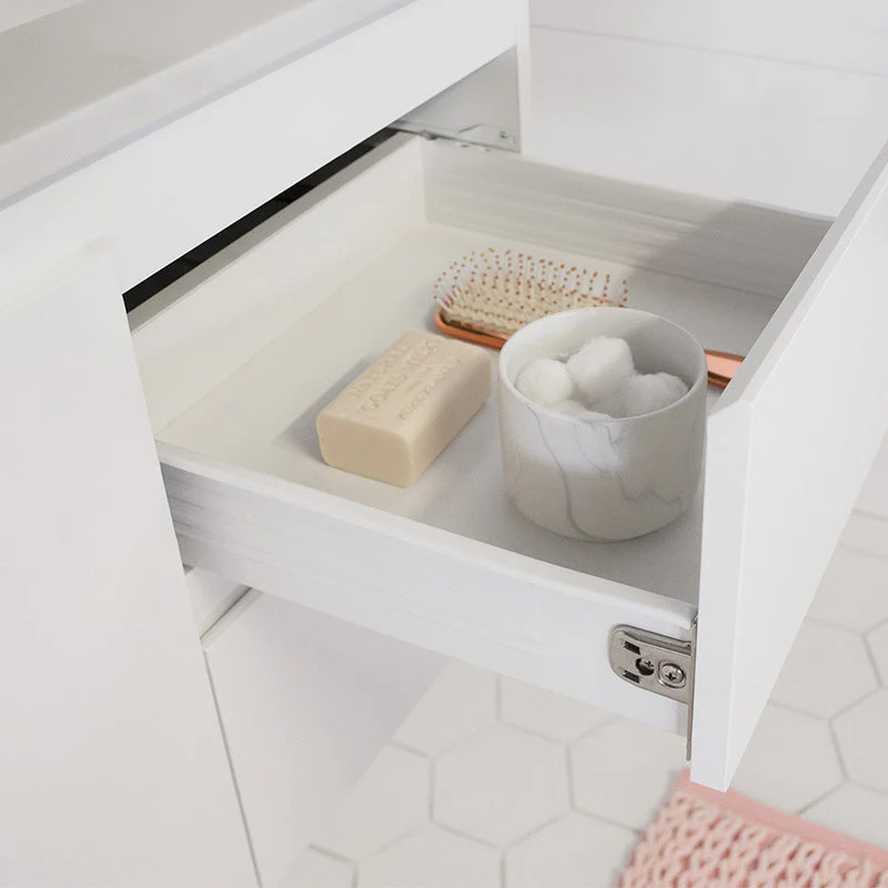 ADP Glacier Door & Drawer Twin Wall Hung Vanity - Lite - Image 4