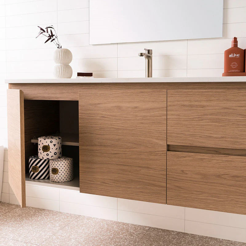 ADP Glacier Door & Drawer Twin Wall Hung Vanity - Lite - Image 6