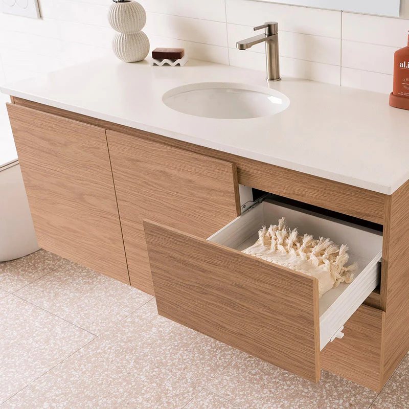 ADP Glacier Door & Drawer Twin Wall Hung Vanity - Lite - Image 7