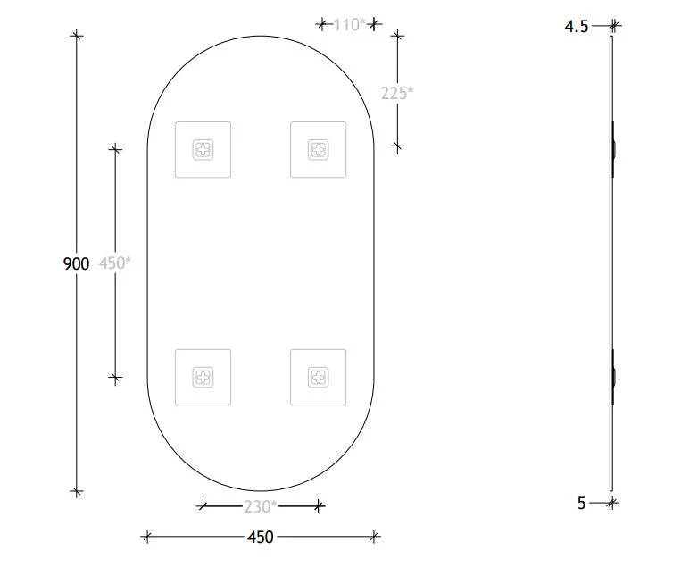 ADP Pill Mirror 450mm / 600mm - Image 5