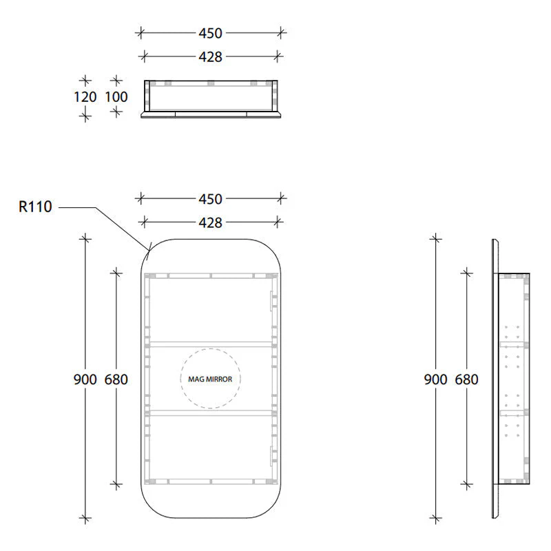 ADP Stadium Mirrored Cabinet - Image 4