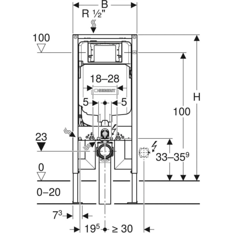 Geberit Duofix Wall-Hung System with Sigma Concealed Cistern - Image 3