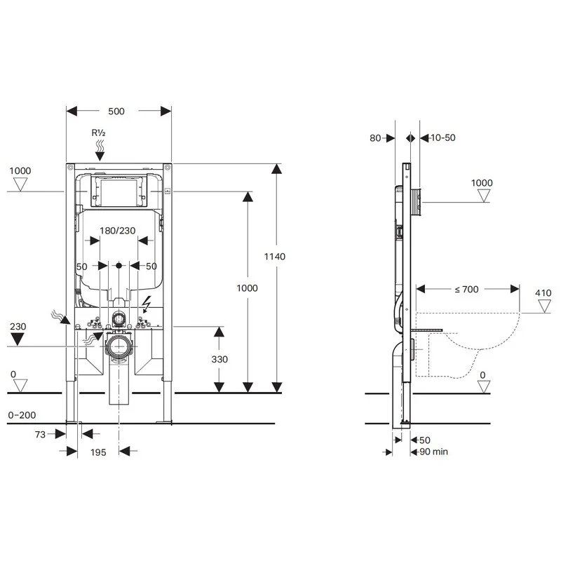 Geberit Duofix Wall-Hung System with Sigma Concealed Cistern - Image 5
