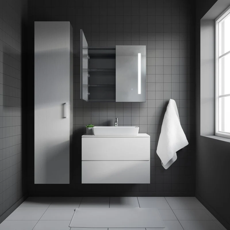 Remer Amber Shaving Cabinet with Frontlit LED Light - Image 3