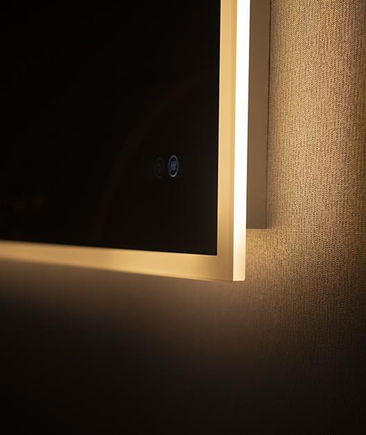 Remer Kara Premium LED Mirror with Demister, Bluetooth Speaker and Light Colour Switch - Image 4