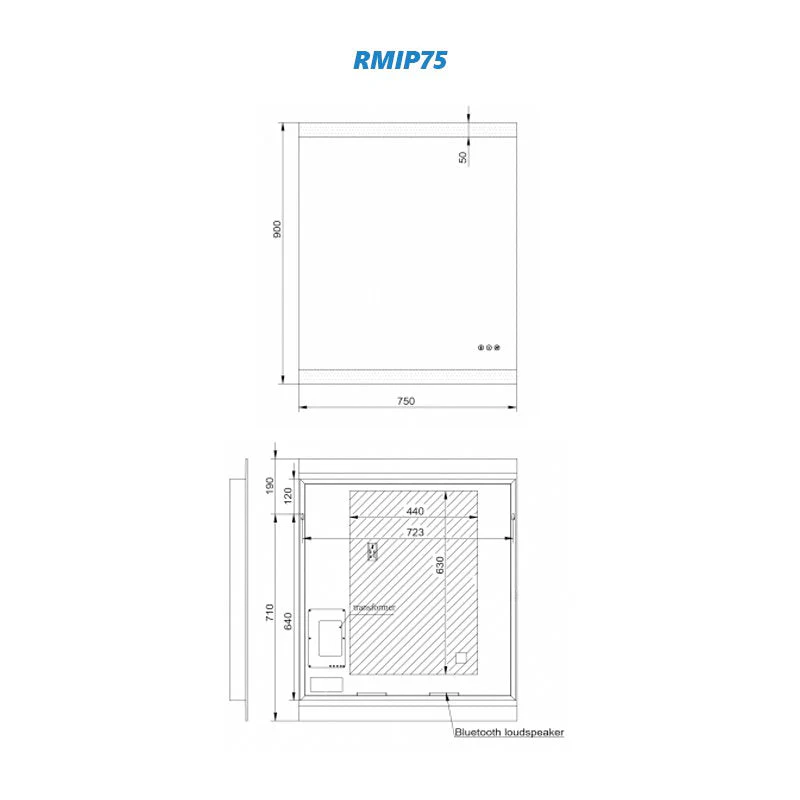 Remer Miro Premium LED Mirror with Demister and Bluetooth Speaker - Image 3