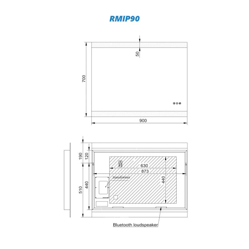 Remer Miro Premium LED Mirror with Demister and Bluetooth Speaker - Image 4