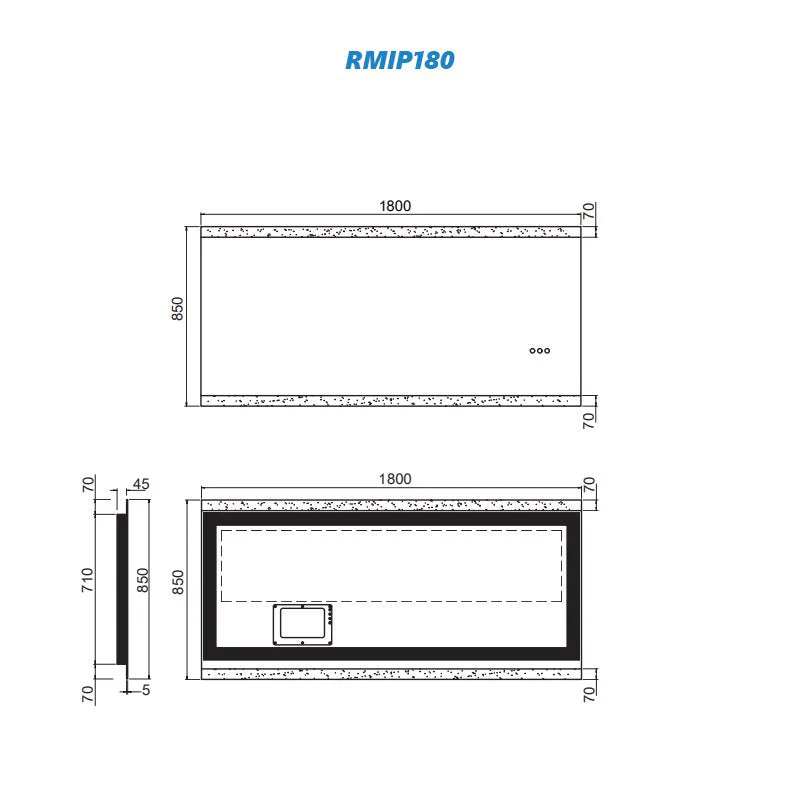 Remer Miro Premium LED Mirror with Demister and Bluetooth Speaker - Image 7