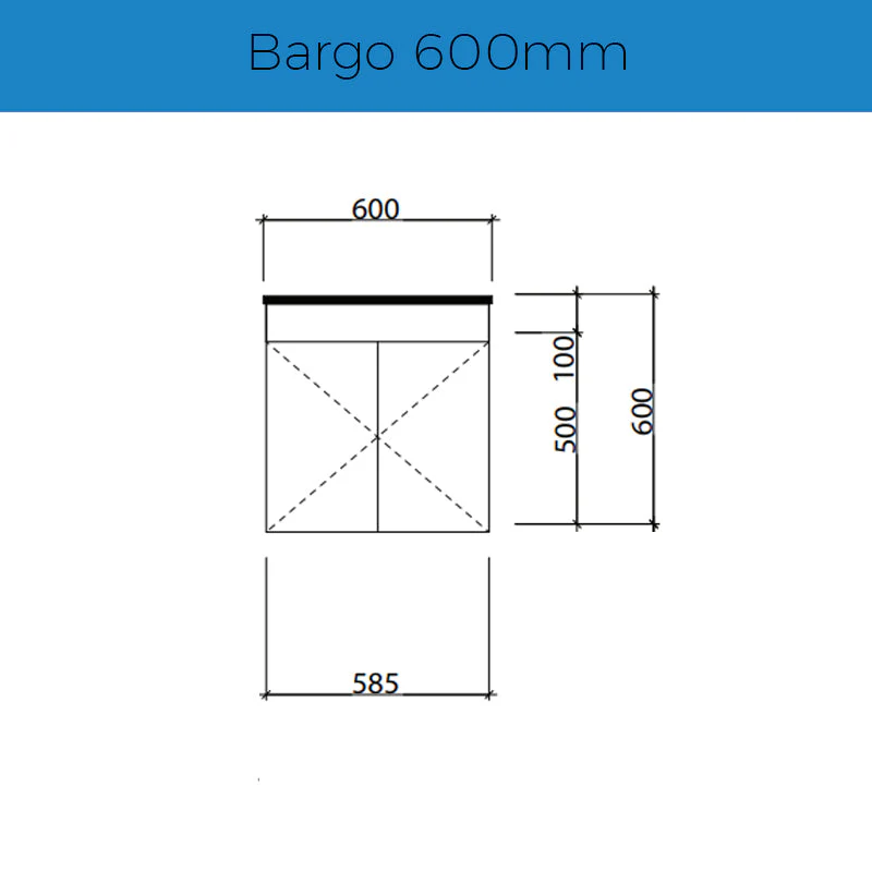 Timberline Bargo Wall Hung Vanity - Slab Top - Image 4