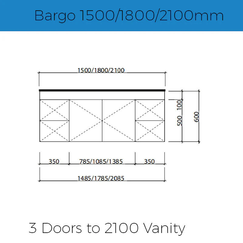 Timberline Bargo Wall Hung Vanity - Slab Top - Image 7